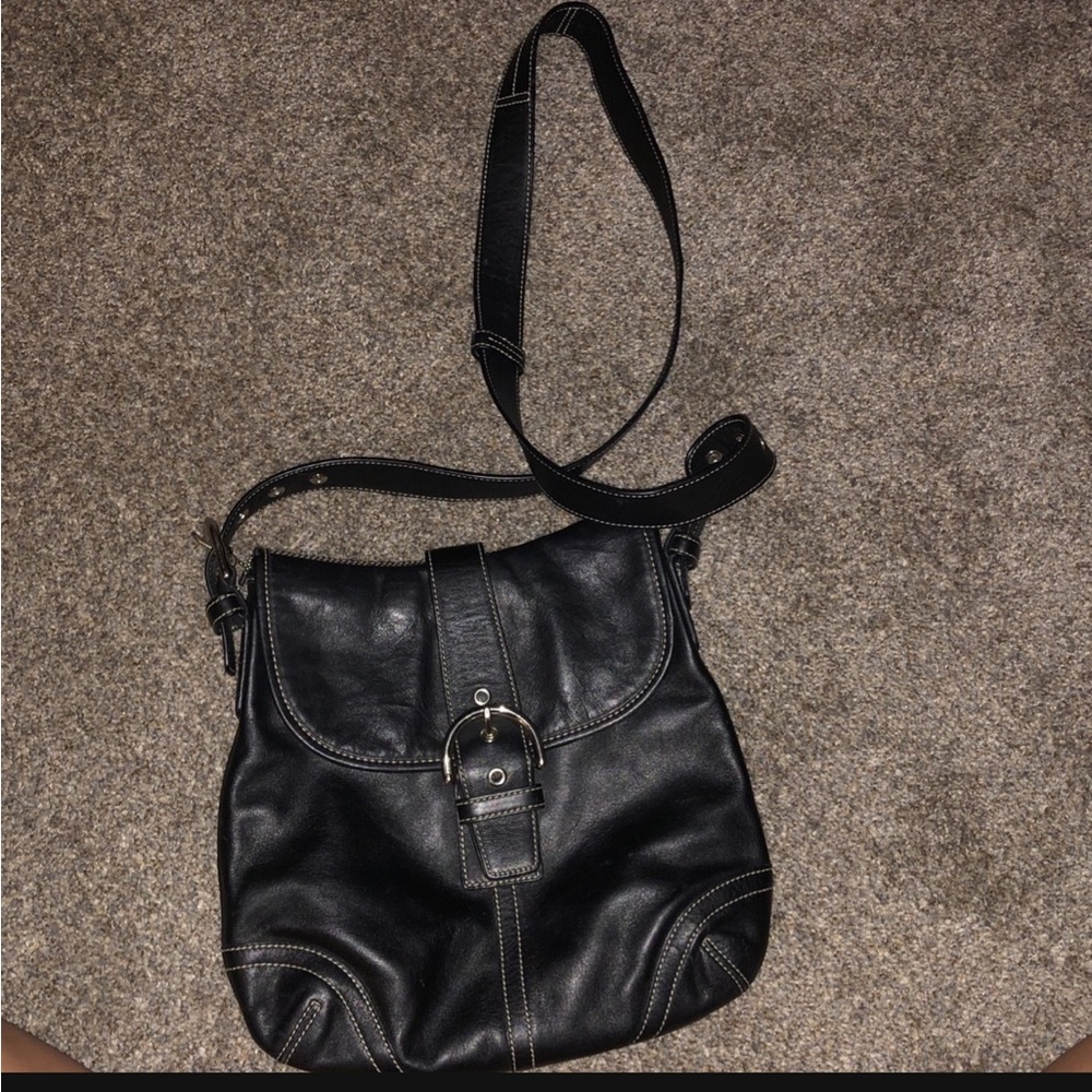 Used black coach purse